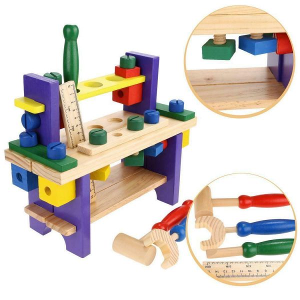 juego de construcción de madera didactico