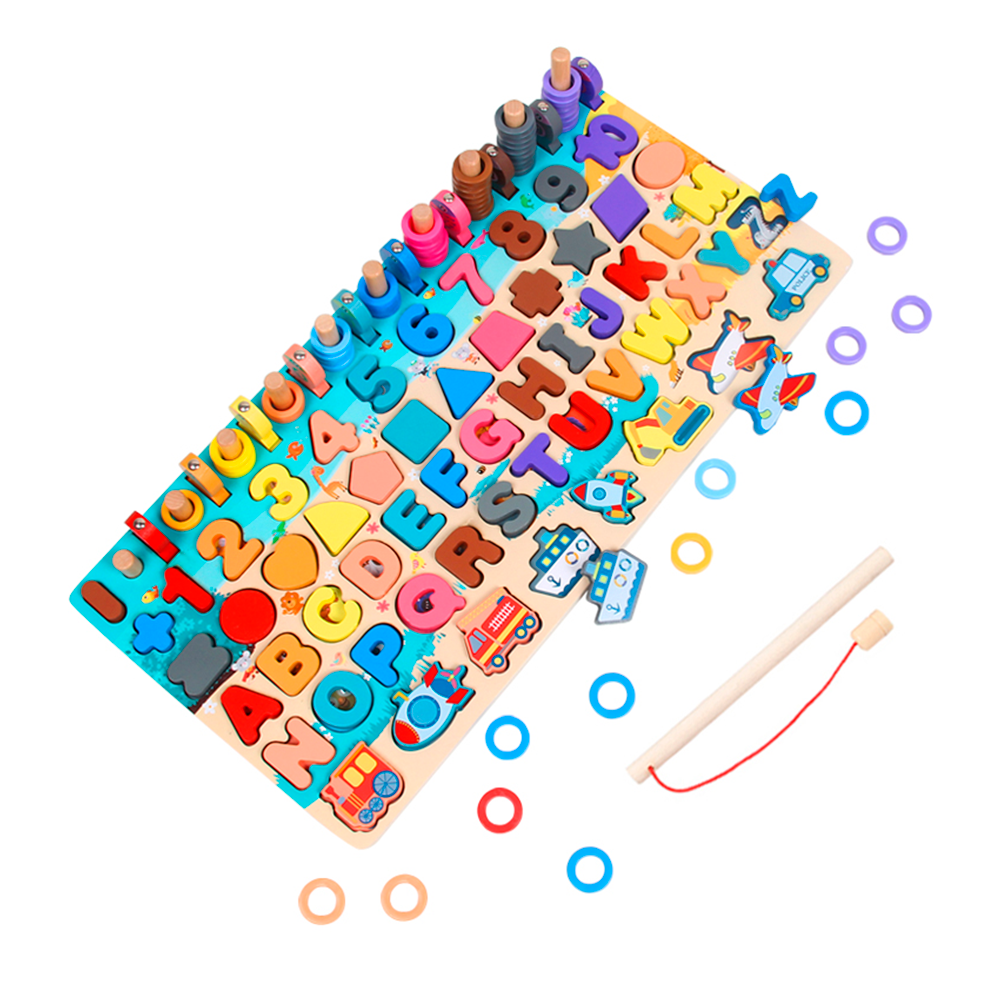 Tablero Montessori con 7 diseños en 1